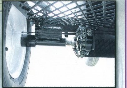 The Feed Caddy ground drive chain and axle
